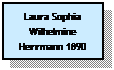 Text Box: Laura Sophia Wilhelmine Herrmann 1890

